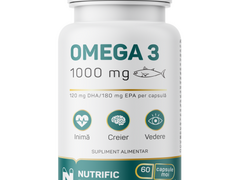 Omega 3 1000mg din ulei de peste 60cps NUTRIFIC